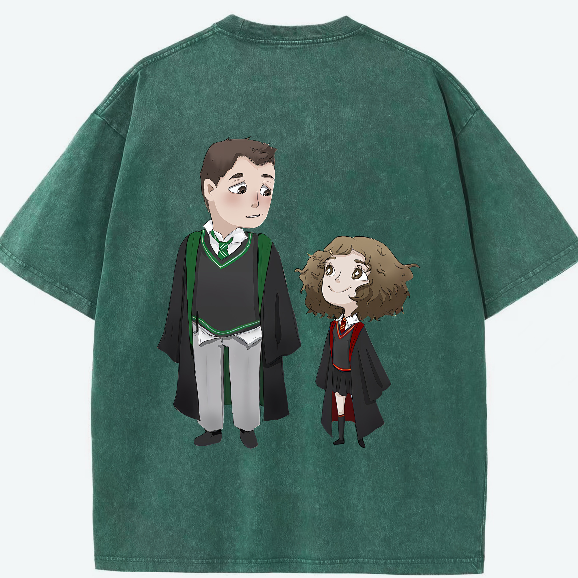 （画像用） Harry Potter ハリー・ポッターシリーズ 綿100% ヴィンテージ風 半袖Tシャツ（背面プリント）